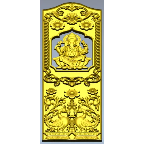 Резная панель с Ганешей - 3D STL для ЧПУ