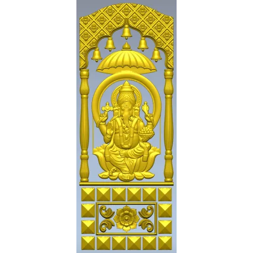 Ganesha High-Relief CNC STL Panel