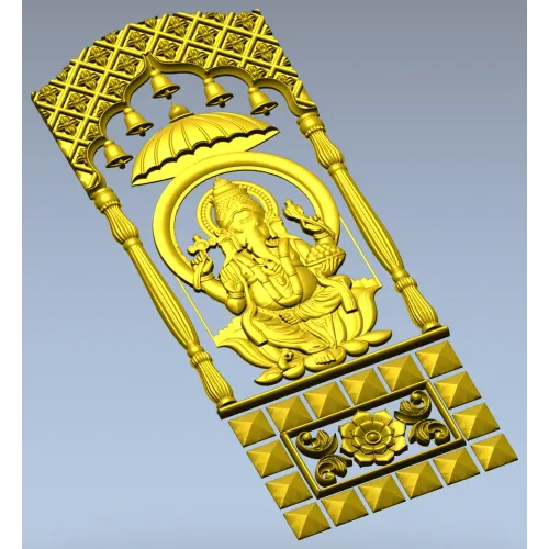 Ganesha High-Relief CNC STL Panel