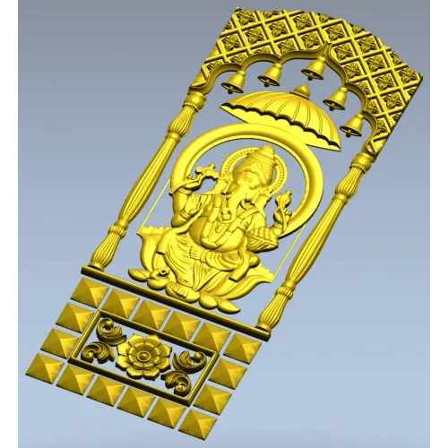 Ganesha High-Relief CNC STL Panel