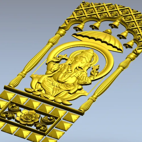 Ganesha High-Relief CNC STL Panel