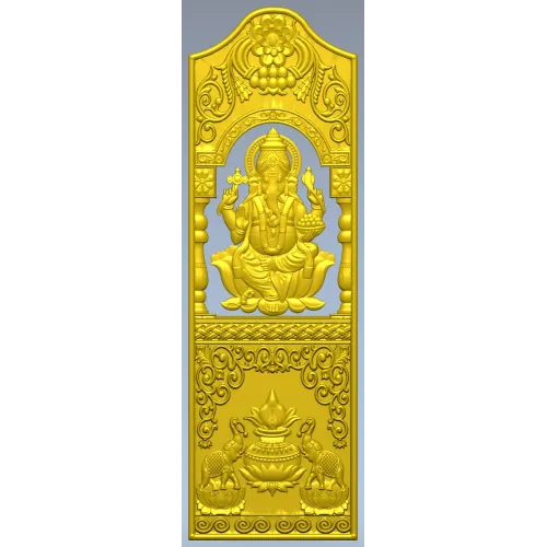 Ganesha Blessing Panel - STL 3D Model for CNC Door Panel