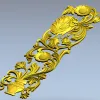 Вертикальная резная панель "Павлиний картуш" - STL для ЧПУ