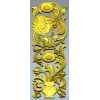 Вертикальная резная панель "Павлиний картуш" - STL для ЧПУ