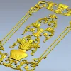 Декоративная вертикальная панель "Вазон Рококо" - stl модель для ЧПУ