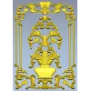 Декоративная вертикальная панель "Вазон Рококо" - stl модель для ЧПУ