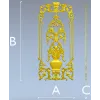 Декоративная вертикальная панель "Вазон Рококо" - stl модель для ЧПУ