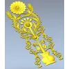 Вертикальная декоративная накладка "Ваза с акантом" - 3D модель STL для ЧПУ