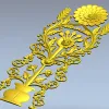 Вертикальная декоративная накладка "Ваза с акантом" - 3D модель STL для ЧПУ