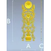 Вертикальная декоративная накладка "Ваза с акантом" - 3D модель STL для ЧПУ
