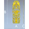 Imperial Peacock Vertical Panel - STL 3D model for CNC milling