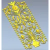 Floral Urn Door Panel - detailed STL 3D model for CNC