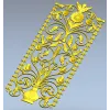 Floral Urn Door Panel - detailed STL 3D model for CNC