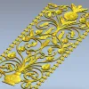 Floral Urn Door Panel - detailed STL 3D model for CNC