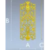 Floral Urn Door Panel - detailed STL 3D model for CNC