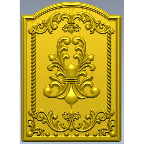 Decorative Fleur-de-Lis Panel STL Model for CNC