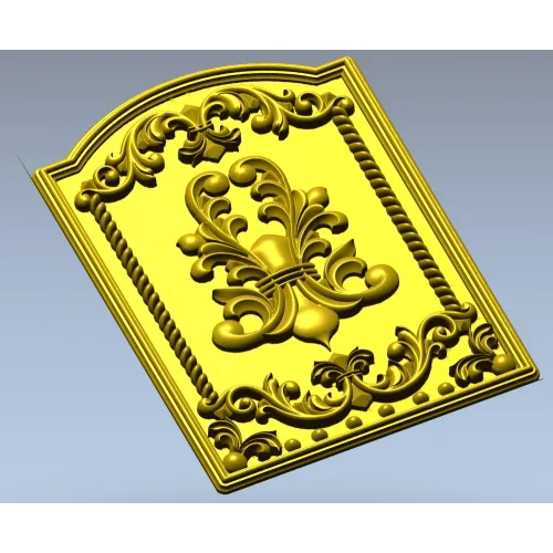 Decorative Fleur-de-Lis Panel STL Model for CNC
