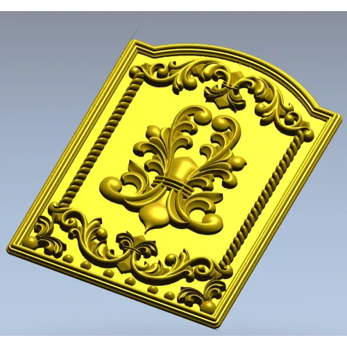 Decorative Fleur-de-Lis Panel STL Model for CNC