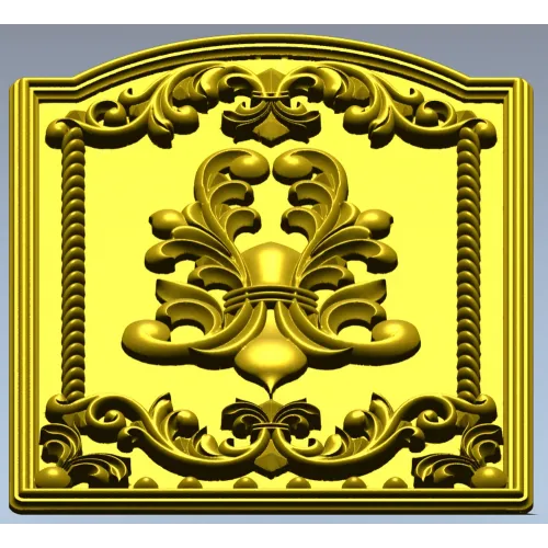 Decorative Fleur-de-Lis Panel STL Model for CNC
