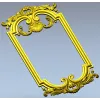 Ornate Baroque Frame 3D STL Model for CNC Milling