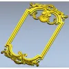 Ornate Baroque Frame 3D STL Model for CNC Milling