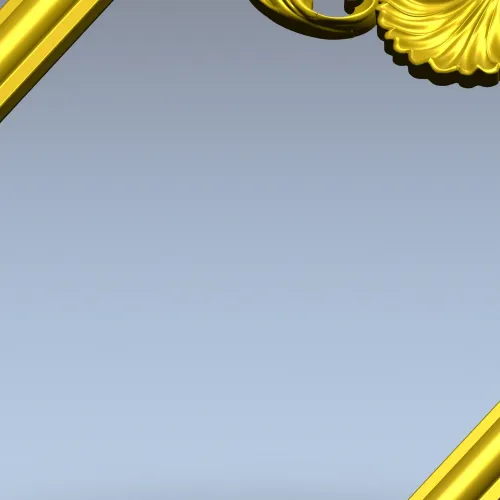 Ornate Baroque Frame 3D STL Model for CNC Milling