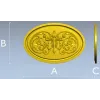 Овальный картуш с растительным вензелем - STL для ЧПУ