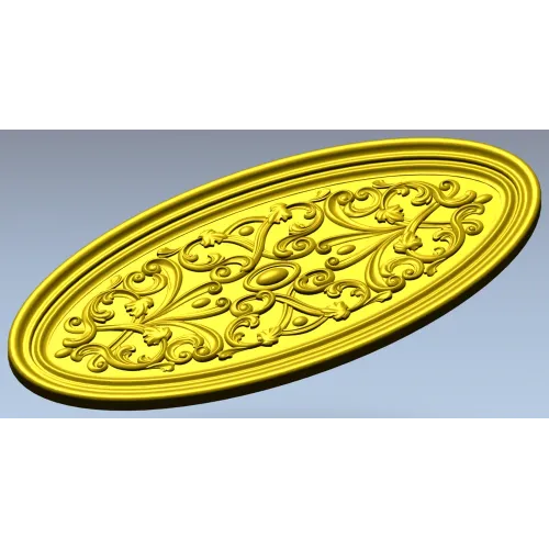 Овальная резная розетка - 3D модель STL для ЧПУ