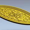 Овальная резная розетка - 3D модель STL для ЧПУ