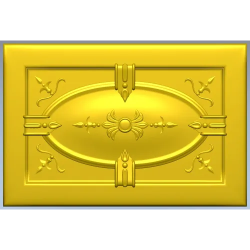 Декоративная панель с овальным медальоном - stl модель для ЧПУ