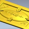 Декоративная панель с овальным медальоном - stl модель для ЧПУ