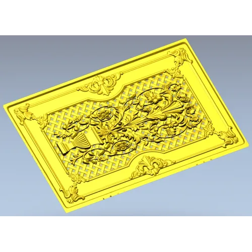 Рельефная декоративная панель в рокайльном стиле - STL для ЧПУ