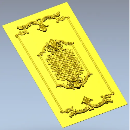 Elegant Classical Facade Panel 3D STL Model for CNC Milling