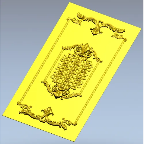 Elegant Classical Facade Panel 3D STL Model for CNC Milling