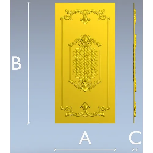 Elegant Classical Facade Panel 3D STL Model for CNC Milling