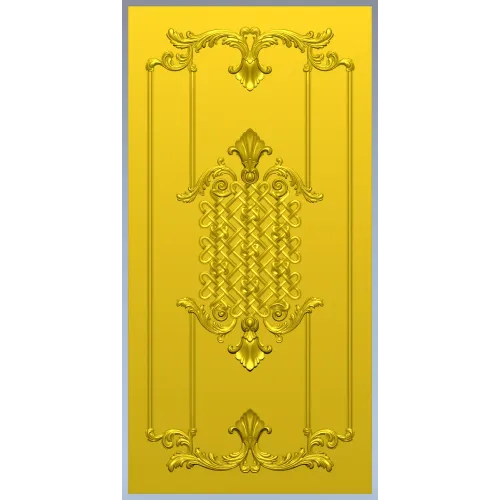 Decorative Facade STL Model for CNC Carving - Luxurious Baroque Panel