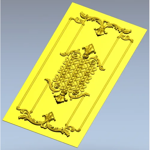 Decorative Facade STL Model for CNC Carving - Luxurious Baroque Panel