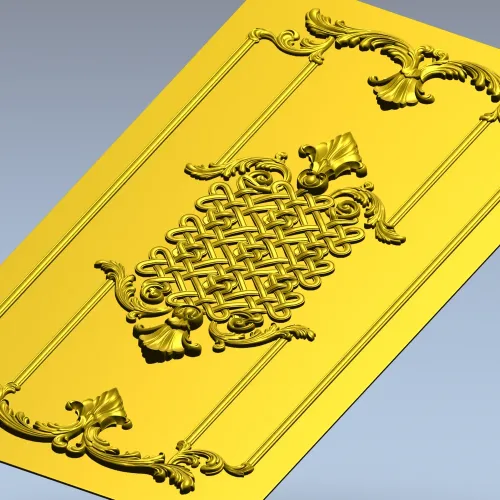 Decorative Facade STL Model for CNC Carving - Luxurious Baroque Panel