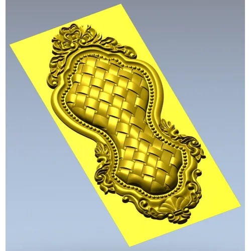 Ornate Basket Weave Decorative Panel STL Model for CNC