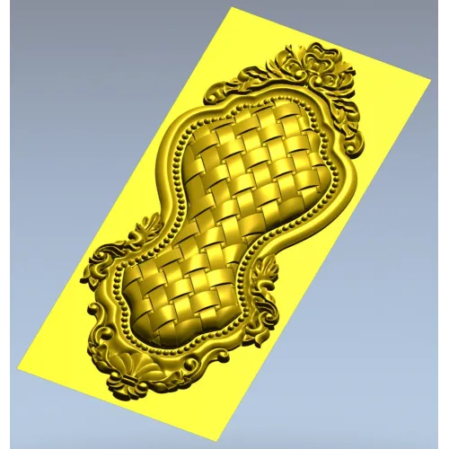 Ornate Basket Weave Decorative Panel STL Model for CNC