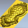 Ornate Basket Weave Decorative Panel STL Model for CNC