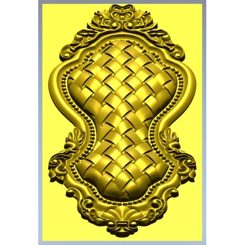Ornate Basket Weave Decorative Panel STL Model for CNC