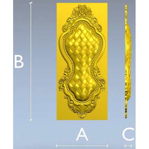 Ornate Basket Weave Decorative Panel STL Model for CNC