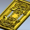 STL модель декоративного мебельного фасада в стиле барокко - готовый 3D файл для ЧПУ