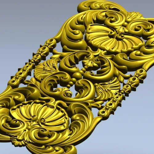 Фасадная декоративная панель "Рококо-Ракушка" - 3D модель STL для ЧПУ