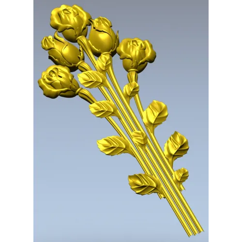 Вертикальный букет роз - 3D модель STL для ЧПУ