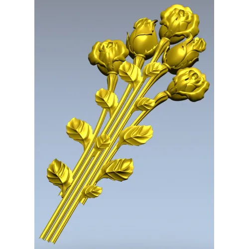 Вертикальный букет роз - 3D модель STL для ЧПУ