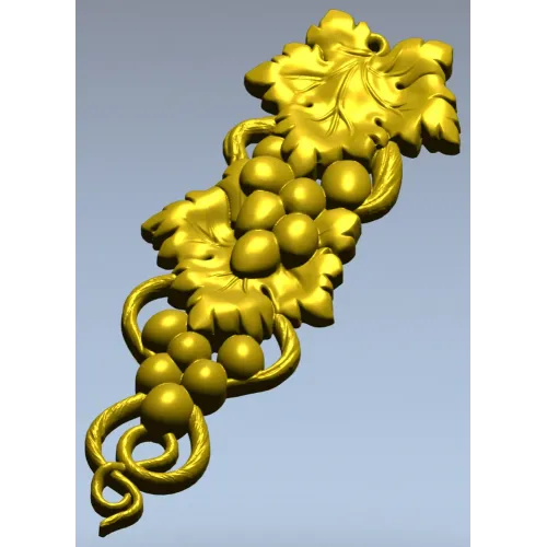 Elegant Grapevine Relief 3D Model for CNC