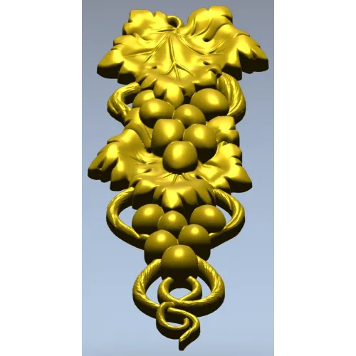 Elegant Grapevine Relief 3D Model for CNC