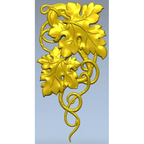 Grapevine Carving 3D Model for CNC Milling in STL Format